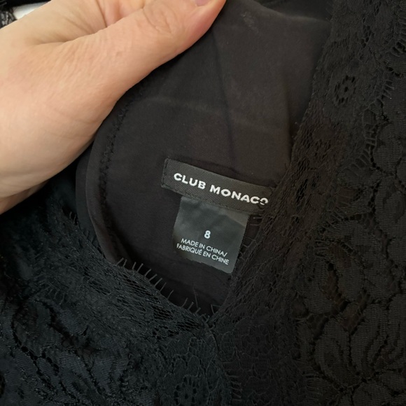 Club Monaco | Sleeveless Lace V-Neck Dress - Size 8 - Picture 3 of 14